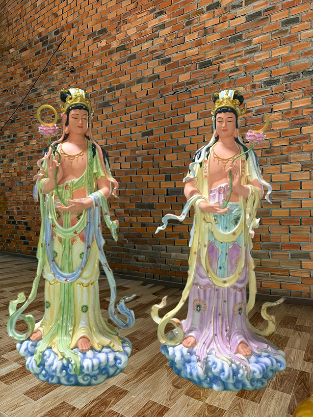 Bộ Tôn tượng Nhật Quang - Nguyệt Quang 165cm